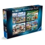 Puzzle vacante placute si vesele 4x500 piese